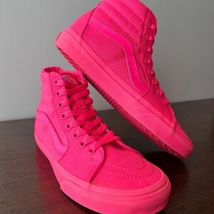 Vans Neon Pink High-Top Sneakers